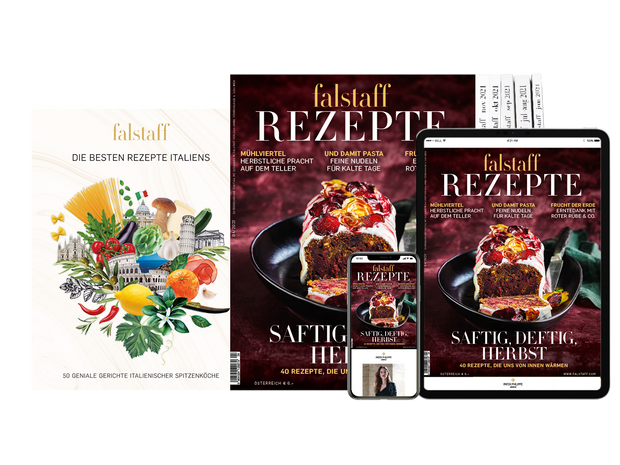 4 x FALSTAFF RECIPES PRINT & DIGITAL + Falstaff cookbook "The best recipes in Italy"